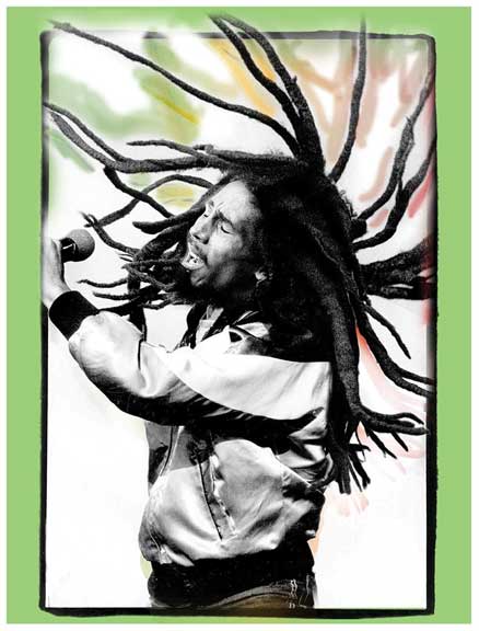 Bob Marley Flying Dreads Sticker