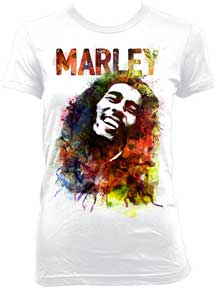 Bob Marley Watercolor Ladies T-Shirt
