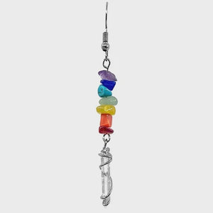 Chakra Chip Stone Crystal  Earrings