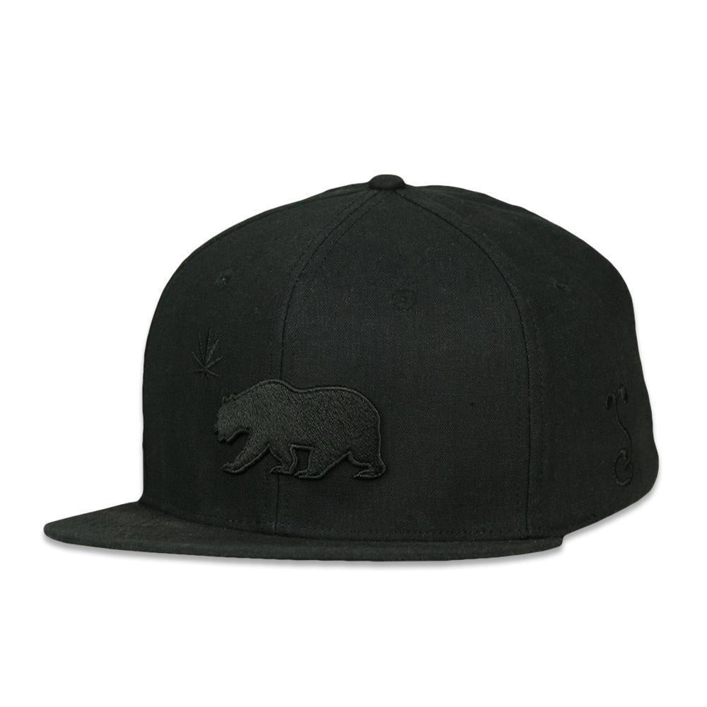 Grassroots California Cali Greens All Black Snapback Hat 