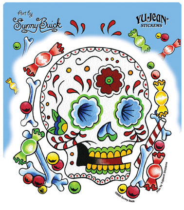 Sunny Buick Candy Sugar Skull Sticker
