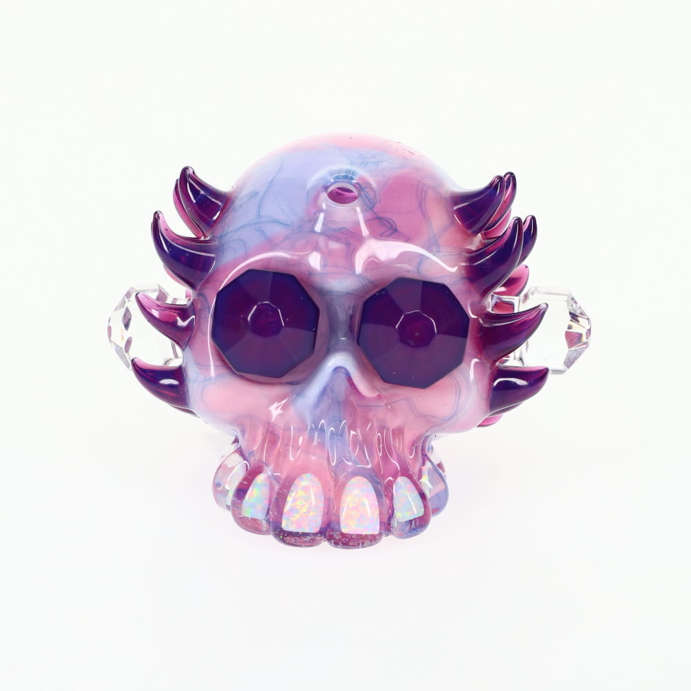 Carsten Carlile Glass X Scomomoanet Glass Pink Skull