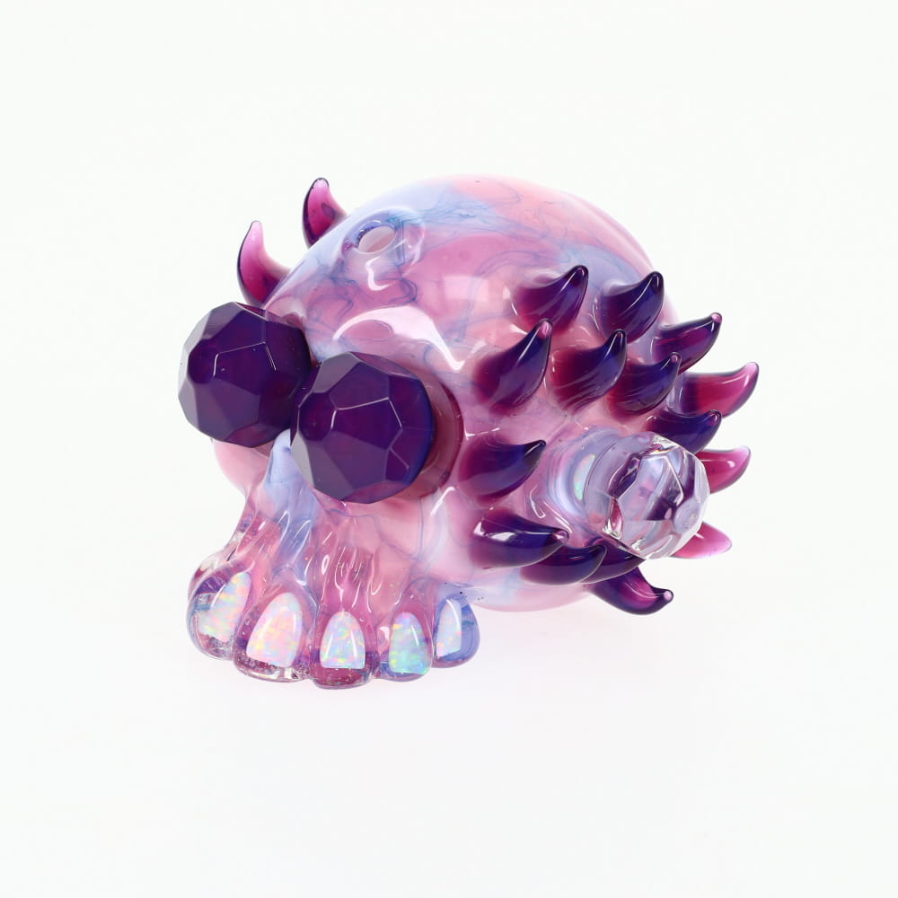 Carsten Carlile Glass X Scomomoanet Glass Pink Skull
