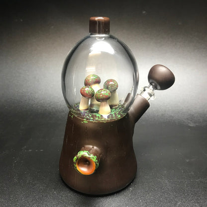 Chad G Glass Mushroom Patch Mini Water Pipe