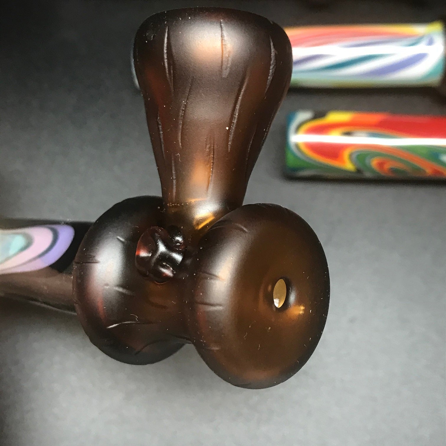 Chad G Glass Wood Wig Wag Peace Pipe