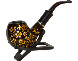 Classic Sherlock with Black Gold Floral Inlay