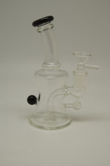 Clear Bell Shaped Bubbler with Color Accents