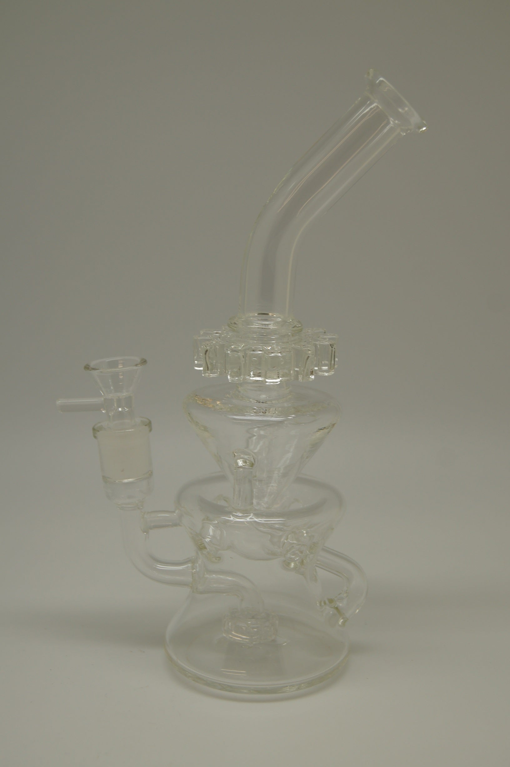 Clear Recycler with Cog Spinner Bubbler 