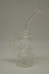 Clear Recycler with Cog Spinner Bubbler 
