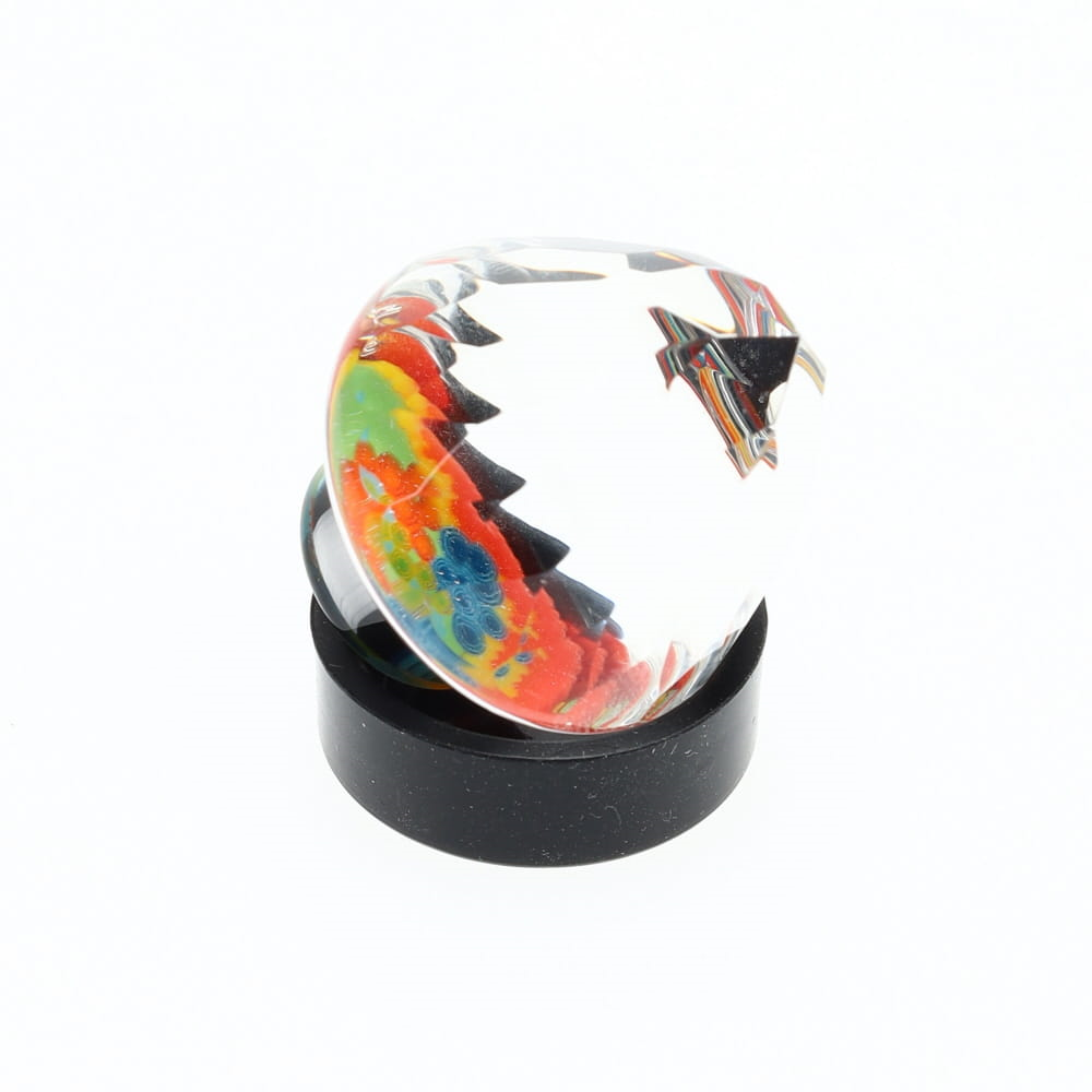 Cowboy Glass Pointy Rainbow Faceted Marble Milli Carb Cap