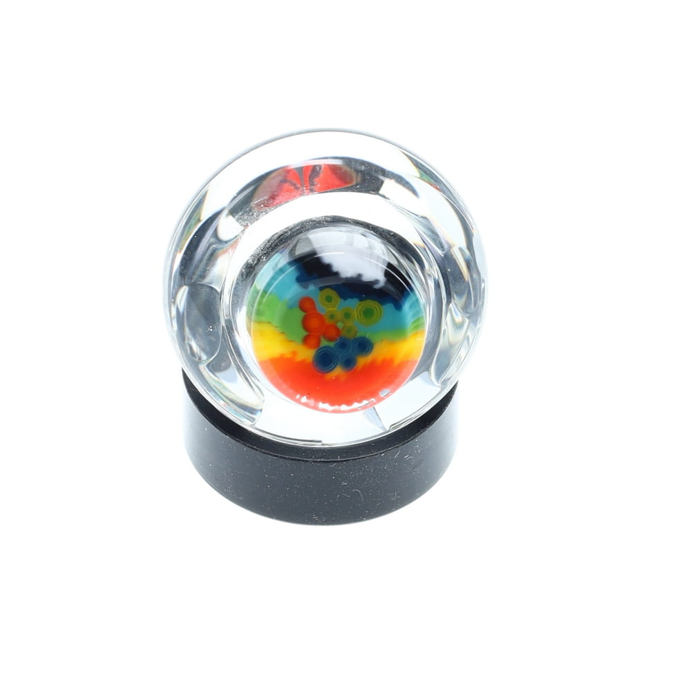 Cowboy Glass Pointy Rainbow Faceted Marble Milli Carb Cap