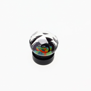 Cowboy Glass Round Purple Rainbow Faceted Marble Milli Carb Cap