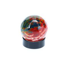 Cowboy Glass Round Rainbow Faceted Marble Milli Carb Cap