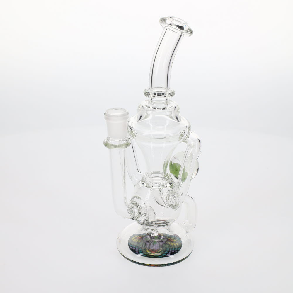 Dekal Glass Klein Recycler with Fillacello base and Dichro Marble SALE