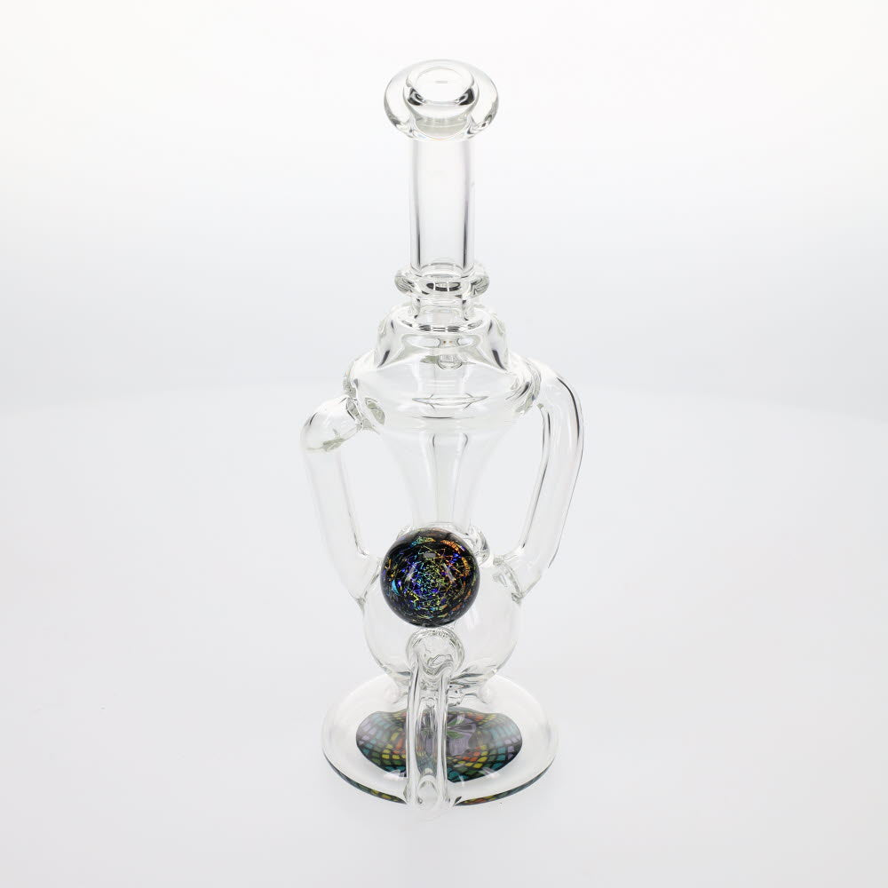 Dekal Glass Klein Recycler with Fillacello base and Dichro Marble SALE