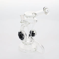 Dekal Glass Recycler with Dot Stack Donut and Dichro Marble SALE