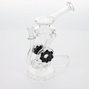 Dekal Glass Recycler with Dot Stack Donut and Dichro Marble