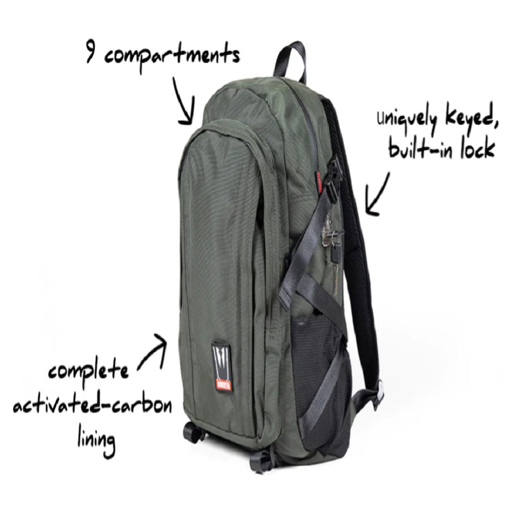 Dime Bags The Transporter Omerta Smell Proof Backpack / Black