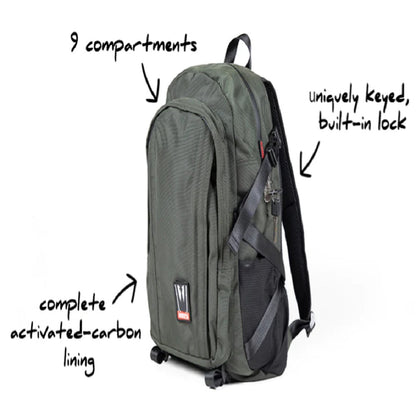 Dime Bags The Transporter Omerta Smell Proof Backpack / Black