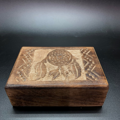 Dreamcatcher Carved Wooden Box