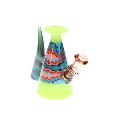 Dusty Glass Worked Milk Bottle SALE