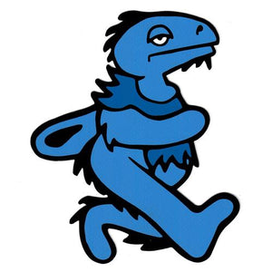 Elbo Glass Blue Dancing Dino Dabpad - Small / 11.5X10