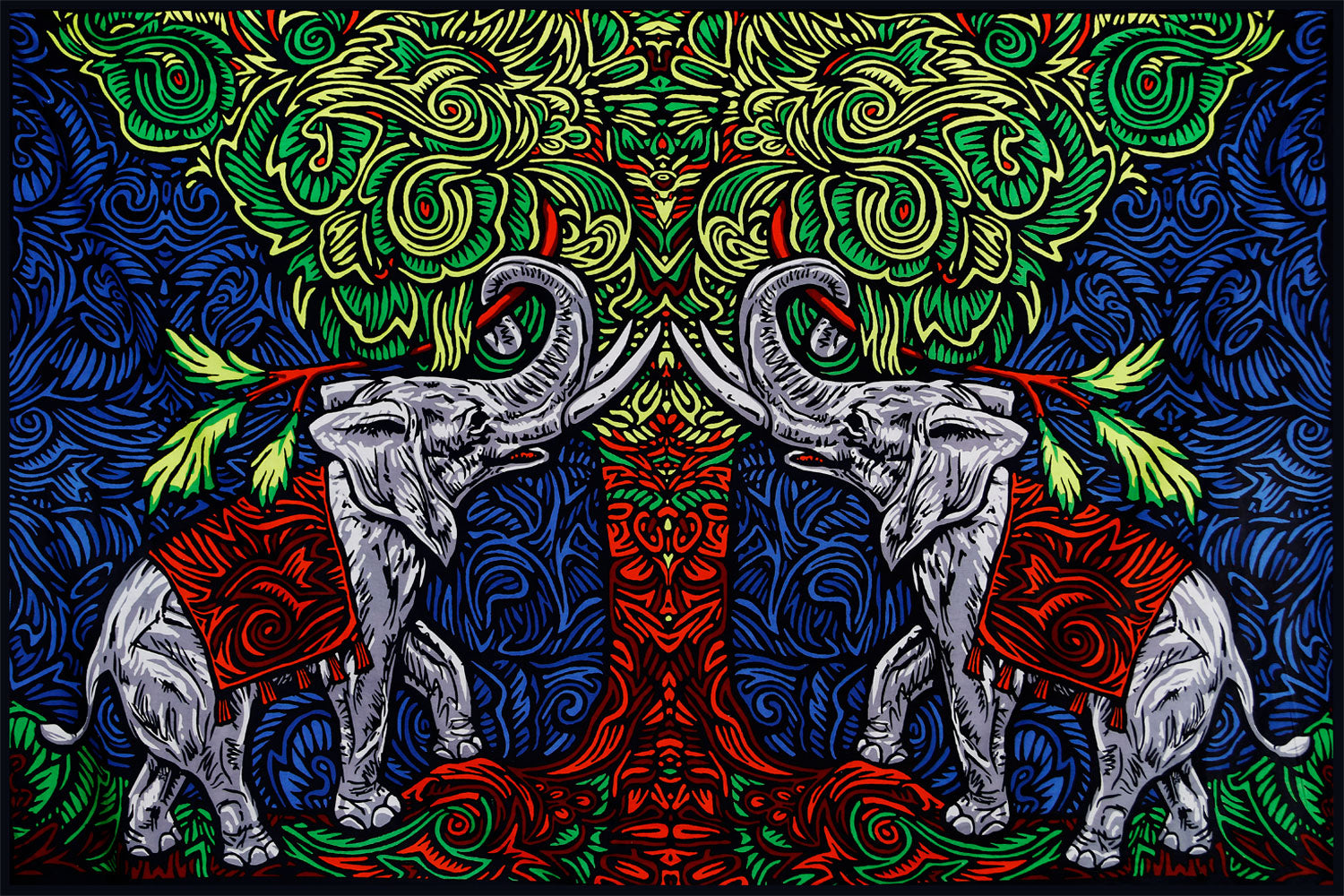 Elephant Tree Tapestry