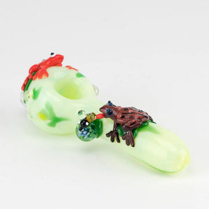 Empire Glassworks Small Spoon Pipe - Ribbit