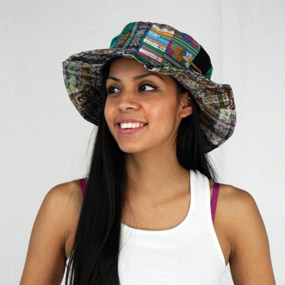 Floppy Patchwork Hat in Hand Made Fabric