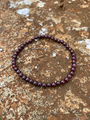 Garnet Bracelet - 4mm