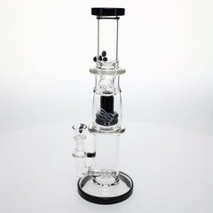 Geo's Glass Double Shredder Color Straight Waterpipe