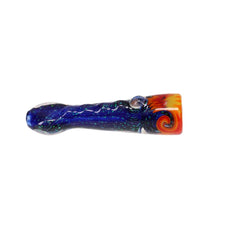 Gladstone Glass Chunky Linework and Crushed Opal Chillum