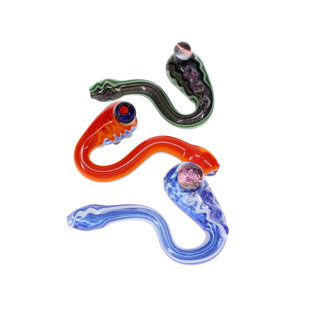 Gladstone Glass Jumbo Dichro & Linework Drop Sherlock
