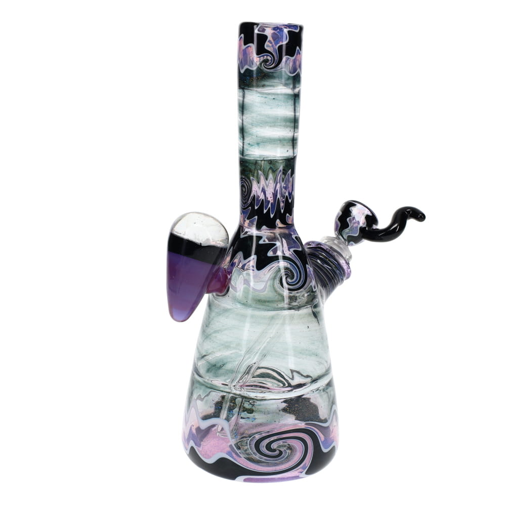 Gladstone Glass Purple White & Black Wig Wag Rig