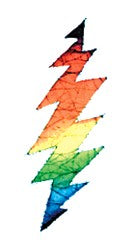 Grateful Dead Batik Rainbow Bolt Sticker