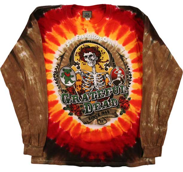 Grateful Dead Bay Area Beloved Long Sleeve Tie Dye T-Shirt