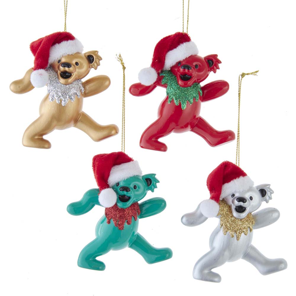 Grateful Dead™ Bears With Santa Hat Ornament