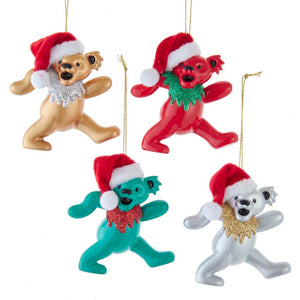 Grateful Dead™ Bears With Santa Hat Ornament