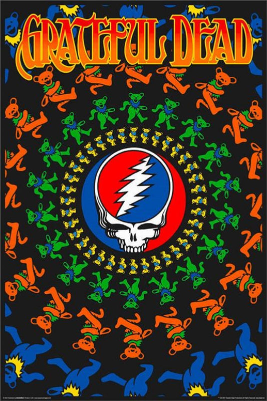 Grateful Dead Black Light Poster