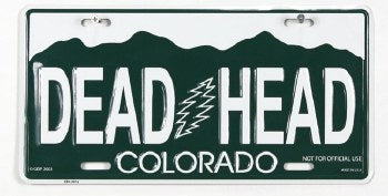 Grateful Dead Colorado Dead Head License Plate