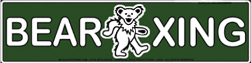 Grateful Dead Dancing Bear Xing Sticker