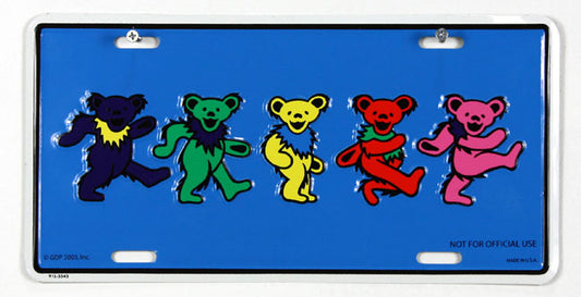 Grateful Dead Dancing Bears License Plate