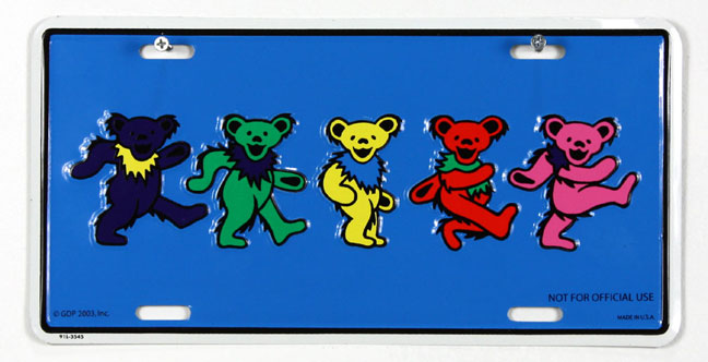 Grateful Dead Dancing Bears License Plate