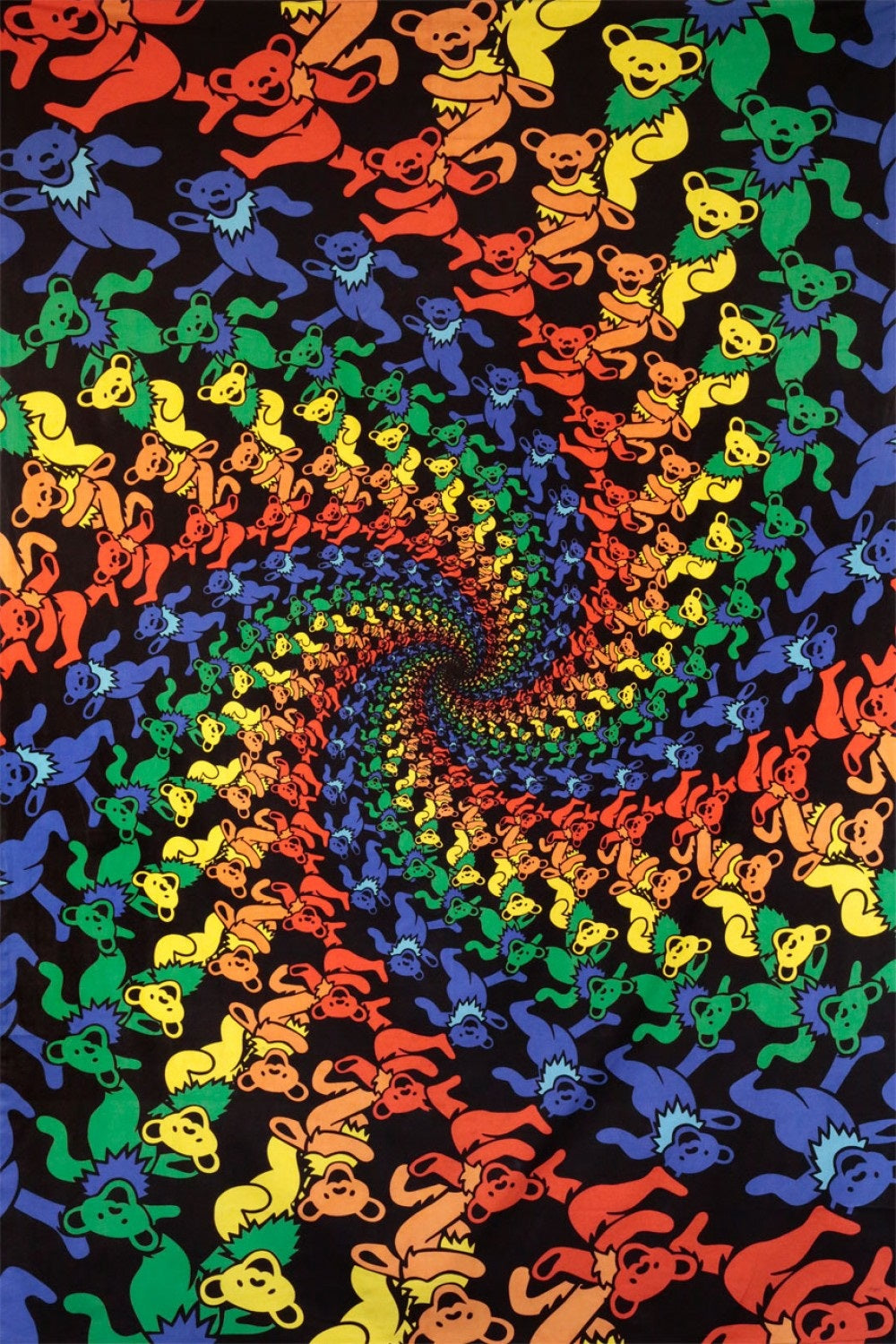 Grateful Dead Dancing Bears Spiral Mini Tapestry – Sunshine Daydream