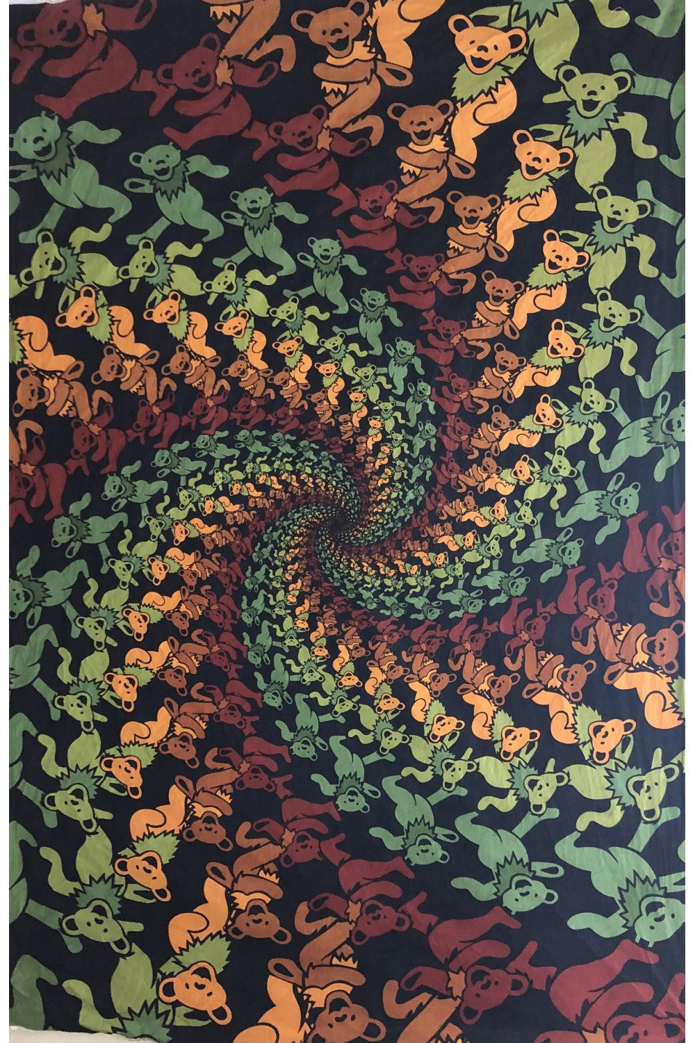 Grateful Dead Dancing Bears Wood Spiral Tapestry