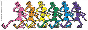 Grateful Dead Dancing Skeletons Sticker