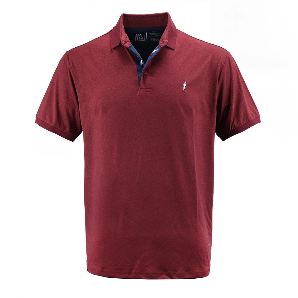 Grateful Dead Dry Fit Dark Red Polo