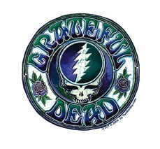 Grateful Dead Green Purple Steal Your Face Sticker
