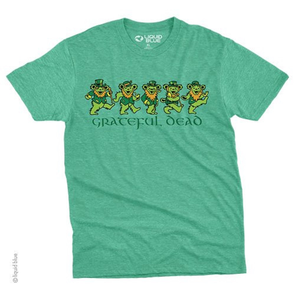 Grateful Dead Irish Bears Heather Green T-Shirt