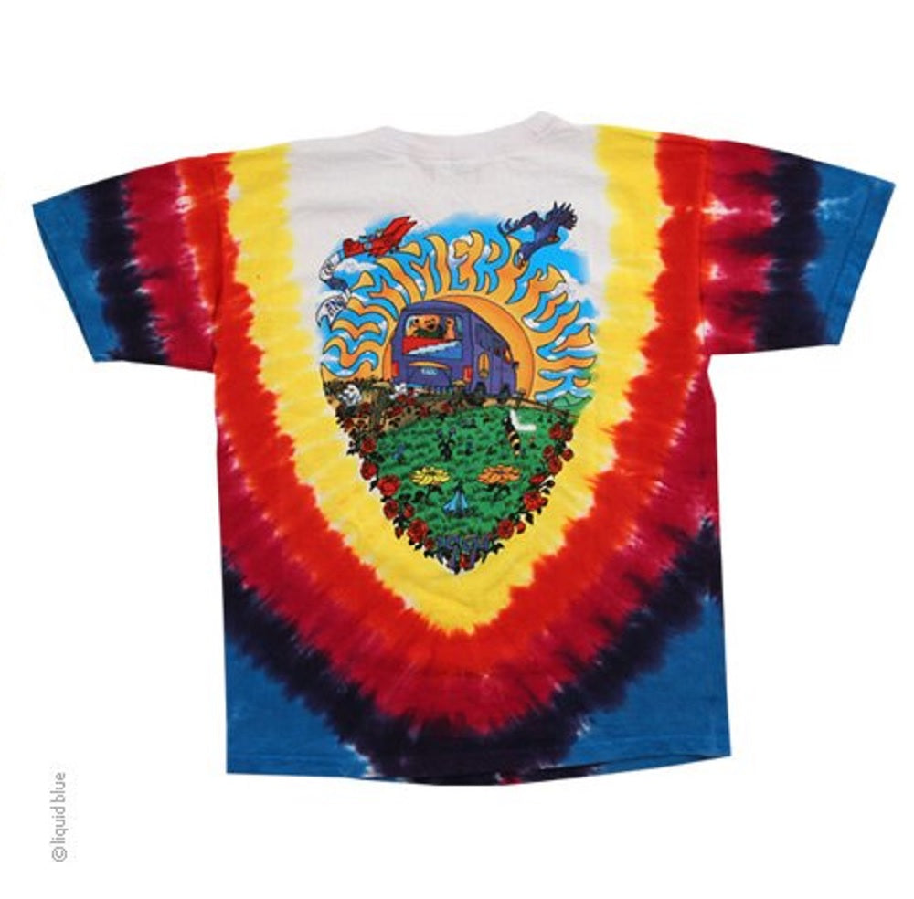 Grateful Dead Kids Summer Tour Bus Tie Dye T-Shirt